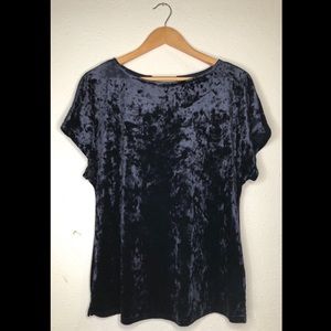 Dorothy Perkins Blue Velvet Tee SZ6